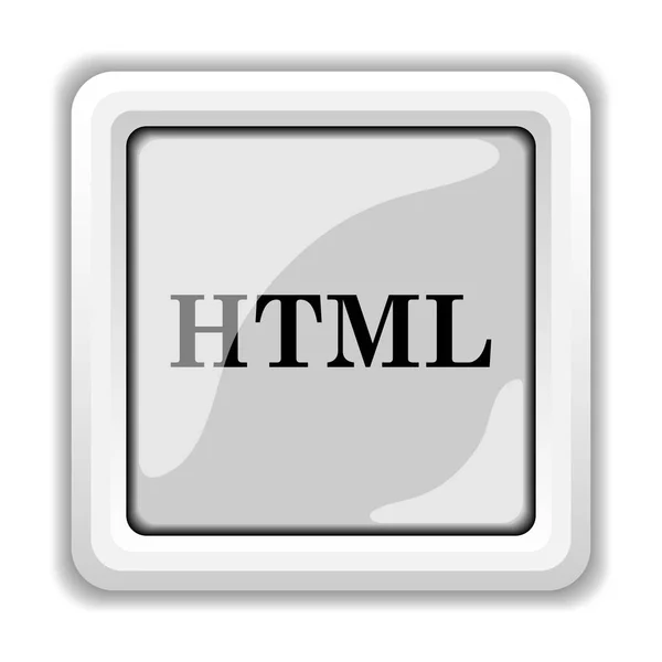 Html Pictogram Internet Knop Witte Achtergrond — Stockfoto