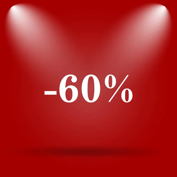 60 százalék kedvezményt ikon — Stock Fotó