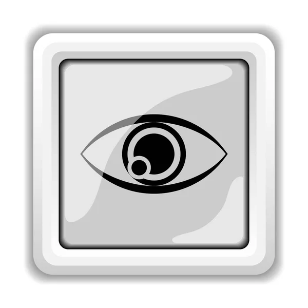 Ícone Ocular Botão Internet Fundo Branco — Fotografia de Stock