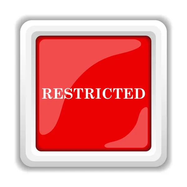 Restricted Icon Internet Button White Background — Stock Photo, Image