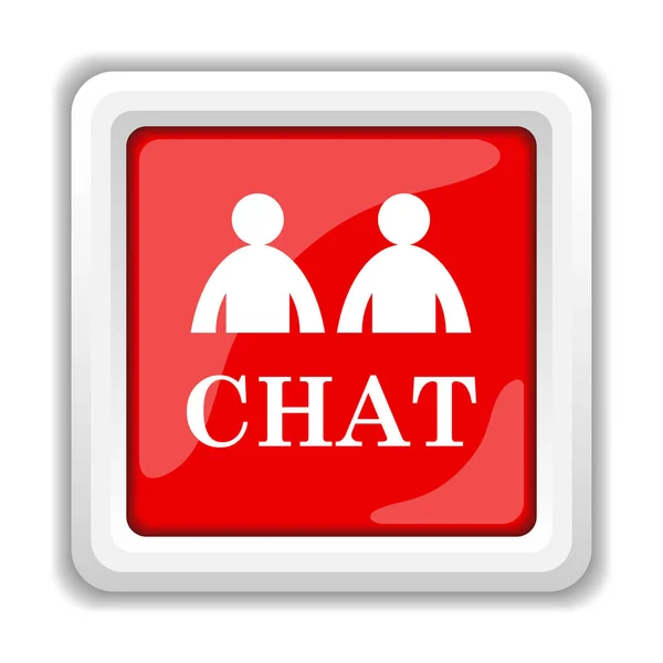 Chat Icon Internet Button White Background — Stock Photo, Image