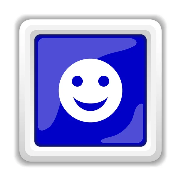 Smiley Icoon Internet Knop Witte Achtergrond — Stockfoto