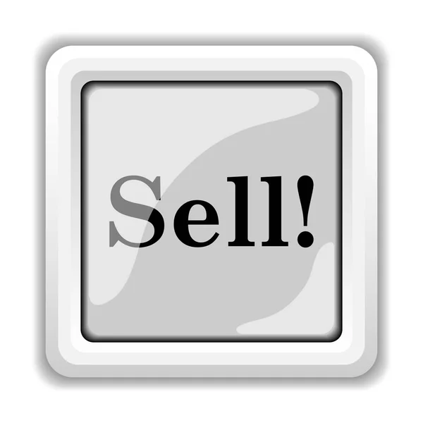 Prodejte Ikonu Tlačítko Internet Bílém Pozadí — Stock fotografie