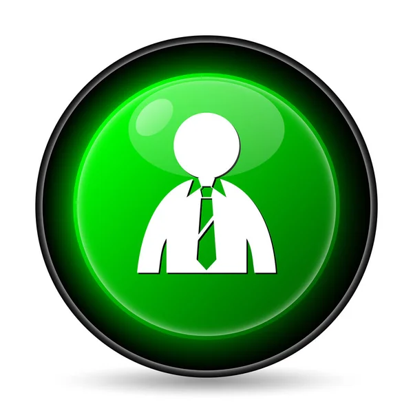 Business Man Icon Internet Button White Background — Stock Photo, Image