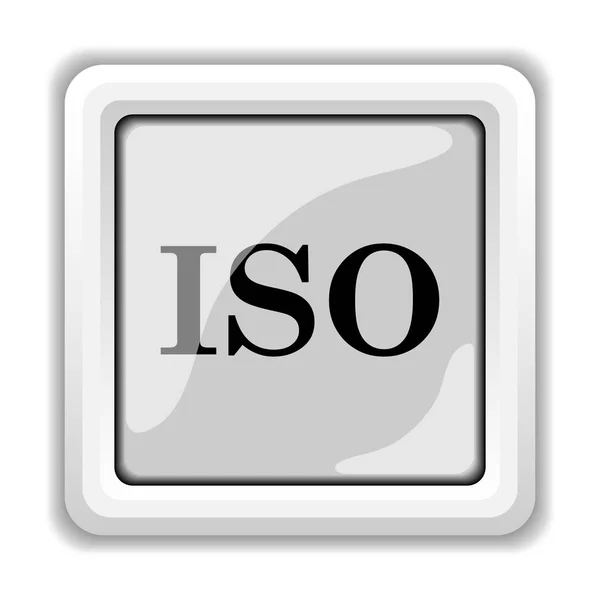 Iso Pictogram Internet Knop Witte Achtergrond — Stockfoto