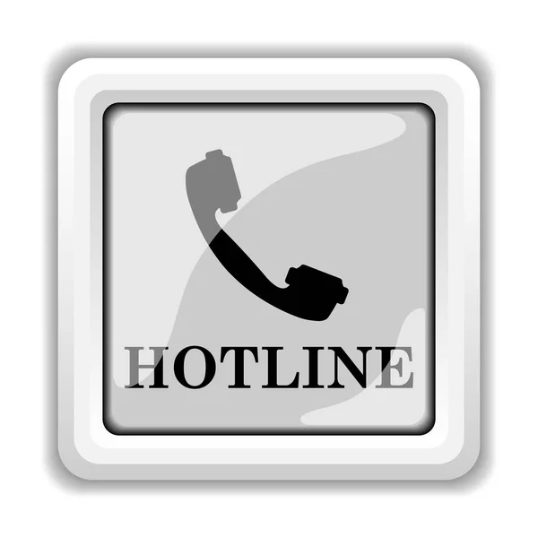 Hotline Pictogram Internet Knop Witte Achtergrond — Stockfoto