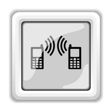 İletişim simgesi. Beyaz arka plan üzerinde Internet düğmesi