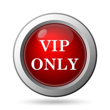 VIP sadece kutsal kişilerin resmi. Beyaz arka plan üzerinde Internet düğmesi