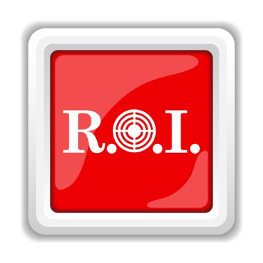 Yatırım getirisi simgesi. Beyaz arka plan üzerinde Internet düğmesi