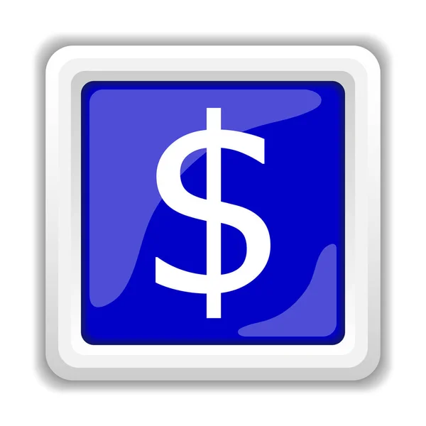 Dollar Icon Internet Button White Background — Stock Photo, Image