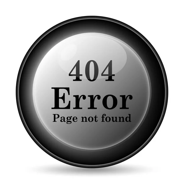 404 Hibát Jelző Ikon Internet Gomb Fehér Háttér — Stock Fotó