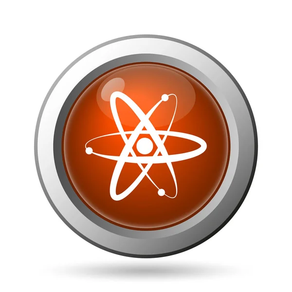 Het Pictogram Van Atomen Internet Knop Witte Achtergrond — Stockfoto