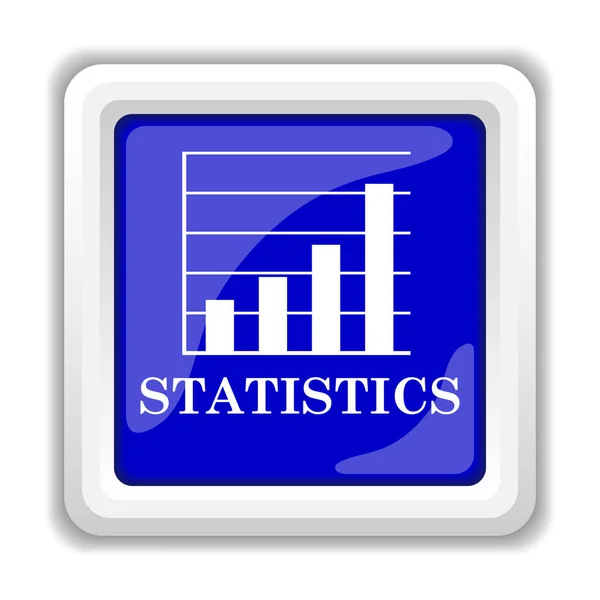 Pictograma Statistică Buton Internet Fundal Alb — Fotografie, imagine de stoc