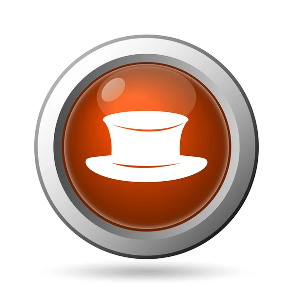 Значок Шляпы Кнопка Интернет Белом Фоне — стоковое фото