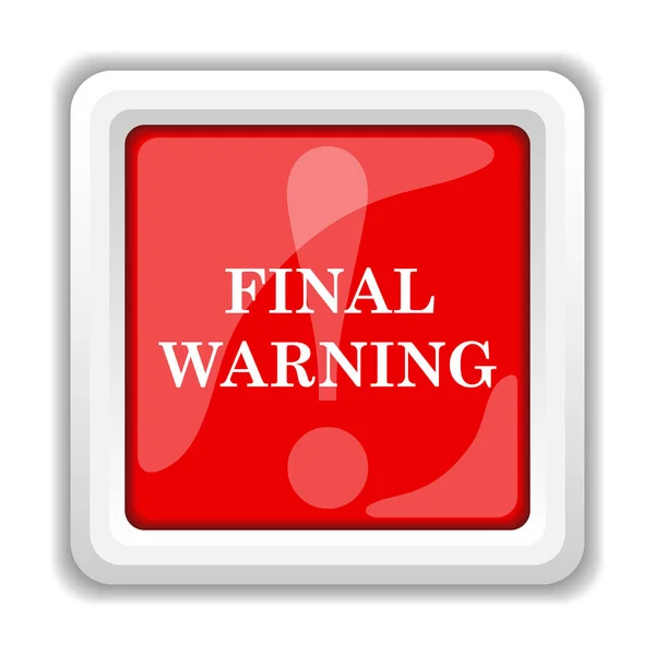 Final warning icon — Stock Photo, Image