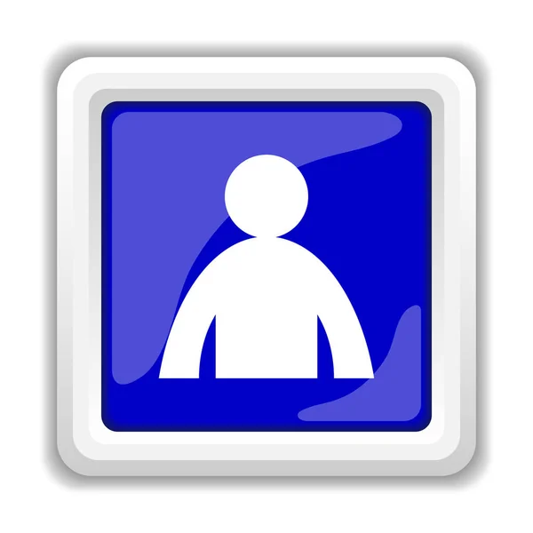用户配置文件图标 白色背景上的互联网按钮 — 图库照片