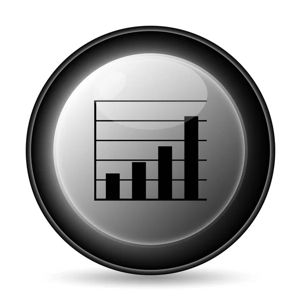 Chart Bars Icon Internet Button White Background — Stock Photo, Image