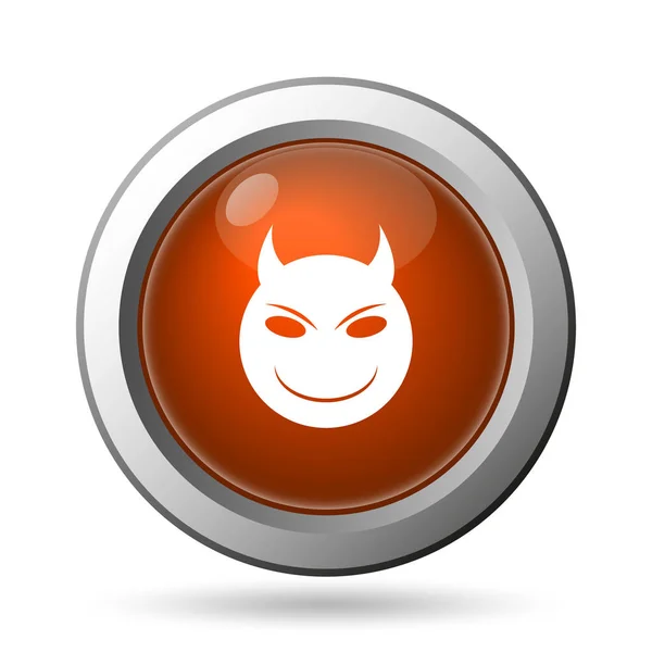 Evil Icon Internet Button White Background — Stock Photo, Image