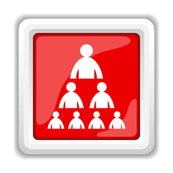Organizational Chart People Icon Internet Button White Background — Stock Photo, Image