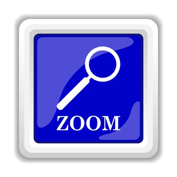 Zoom com ícone de lupa — Fotografia de Stock