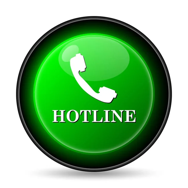 Icône Hotline Bouton Internet Sur Fond Blanc — Photo