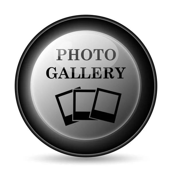 Photo Gallery Icon Internet Button White Background — Stock Photo, Image