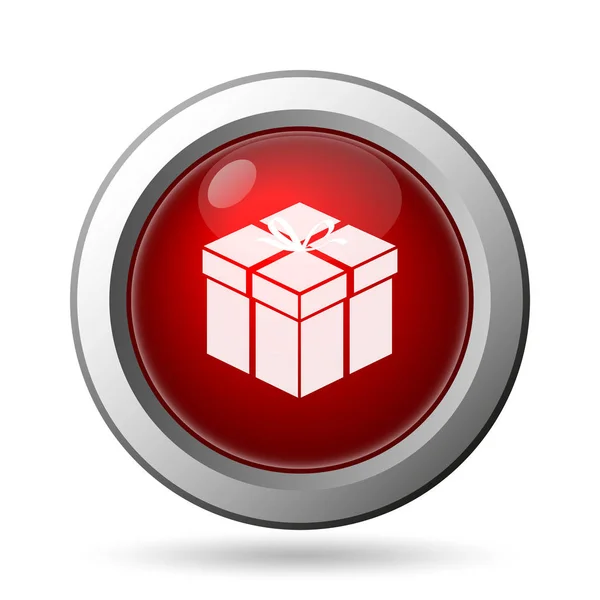 Gift Icon Internet Button White Background — Stock Photo, Image