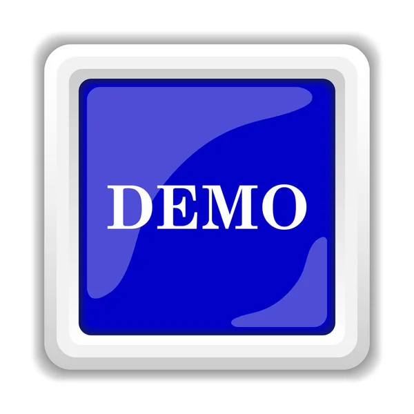 Demo Pictogram Internet Knop Witte Achtergrond — Stockfoto