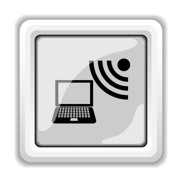 Drahtloses Laptop-Symbol — Stockfoto