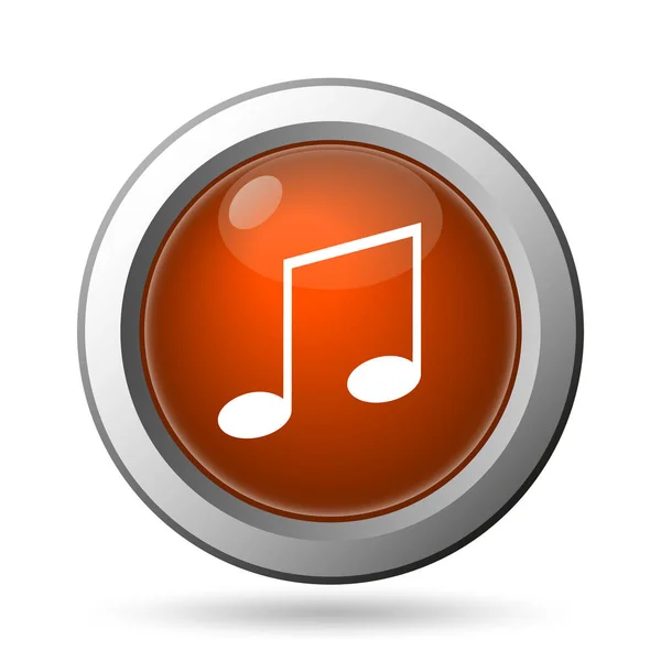 Музыкальный Символ Кнопка Интернет Белом Фоне — стоковое фото