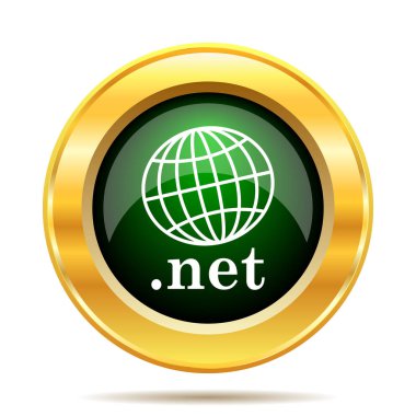 .NET simgesi. Beyaz arka plan üzerinde Internet düğmesi