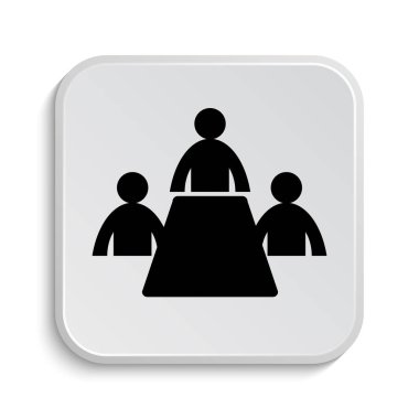 Toplantı odası simgesi. Beyaz arka plan üzerinde Internet düğmesi