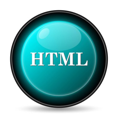 HTML simgesi. Beyaz arka plan üzerinde Internet düğmesi