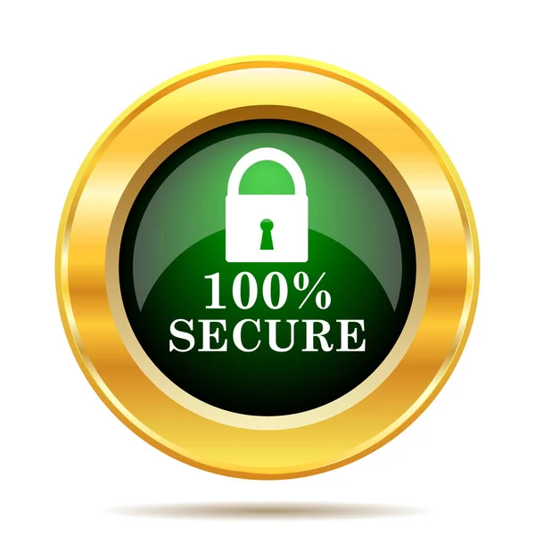 Icono 100% seguro —  Fotos de Stock