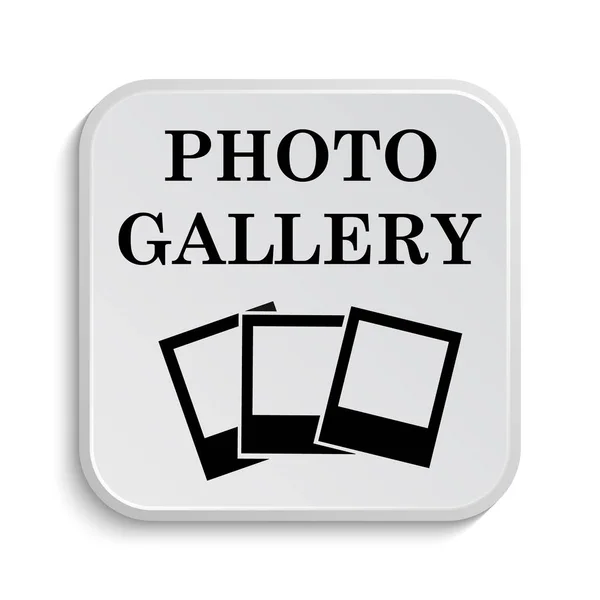 Иконка Фотогалереи Кнопка Интернет Белом Фоне — стоковое фото