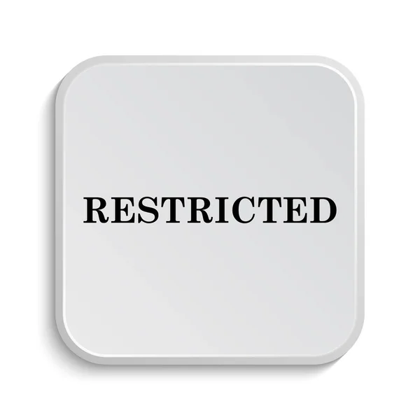 Restricted Icon Internet Button White Background — Stock Photo, Image