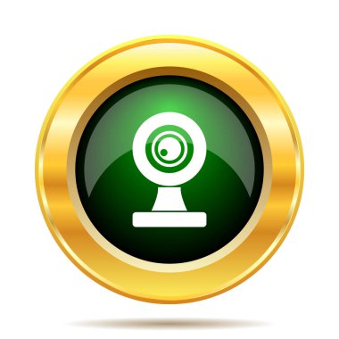 Webcam kutsal kişilerin resmi. Beyaz arka plan üzerinde Internet düğmesi