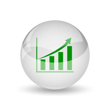 Grafik simgesini. Beyaz arka plan üzerinde Internet düğmesi