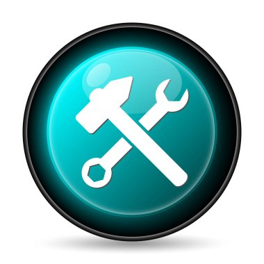 Araçlar simgesi. Beyaz arka plan üzerinde Internet düğmesi