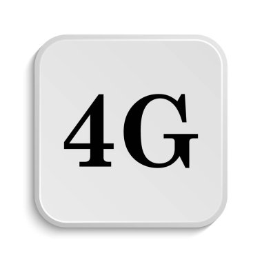 4g simgesi. Beyaz arka plan üzerinde Internet düğmesi