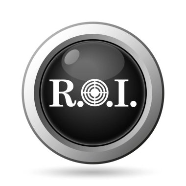 Yatırım getirisi simgesi. Beyaz arka plan üzerinde Internet düğmesi