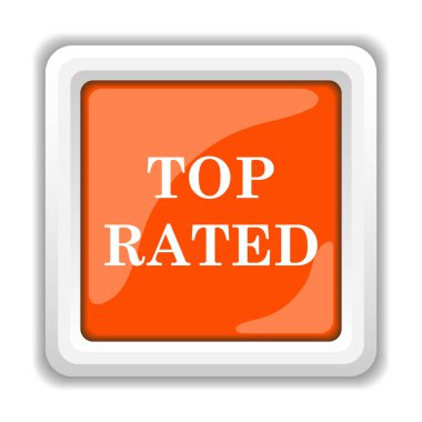 Şehrindeki en yüksek puan alan beyaz arka plan üzerinde mobil apps kavramı izole simgesi