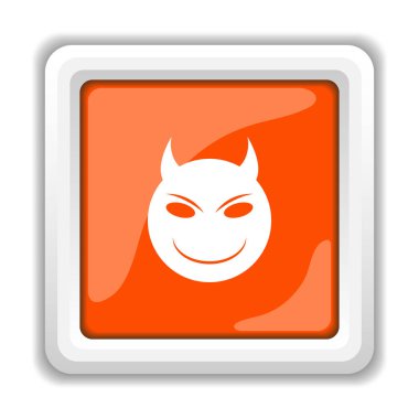 Beyaz arka plan üzerinde mobil apps kavramı izole şeytan simgesi
