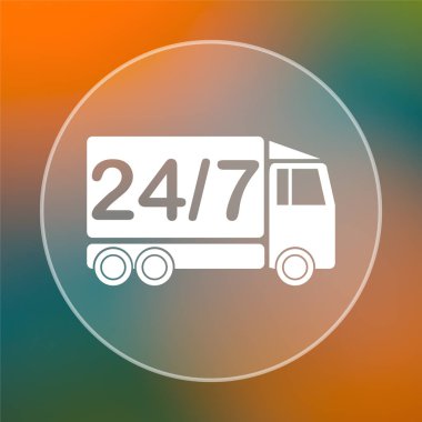 24 7 teslimat kamyonu simgesi