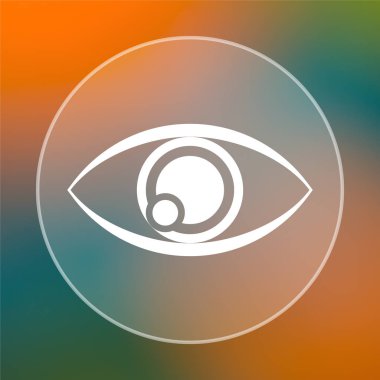 Göz simgesini. Renkli arka plan üzerinde Internet düğmesi