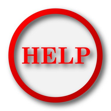 Yardım simgesi. Beyaz arka plan üzerinde Internet düğmesi