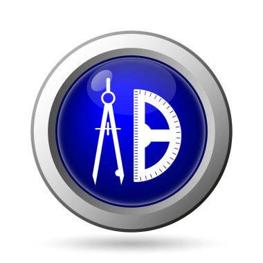 Renk simgesi. Beyaz arka plan üzerinde Internet düğmesi