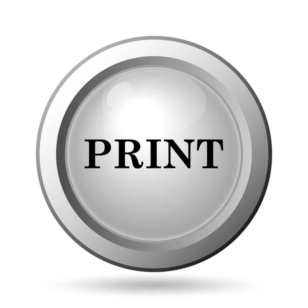 Print Icon Internet Button White Background — Stock Photo, Image