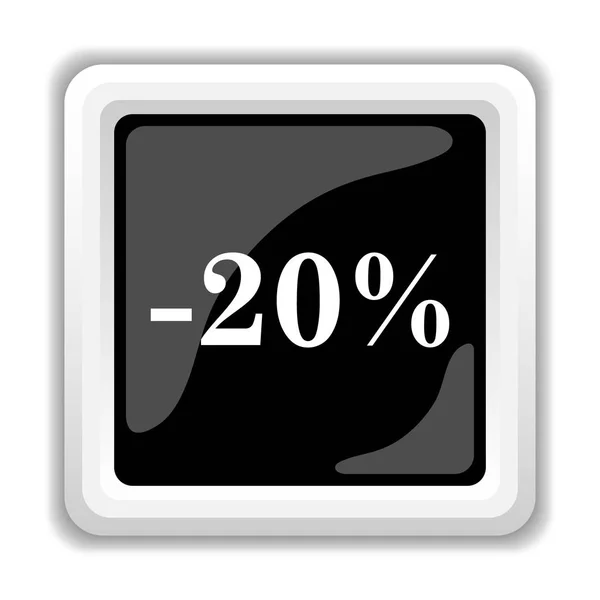 20% pictogramă reducere — Fotografie, imagine de stoc