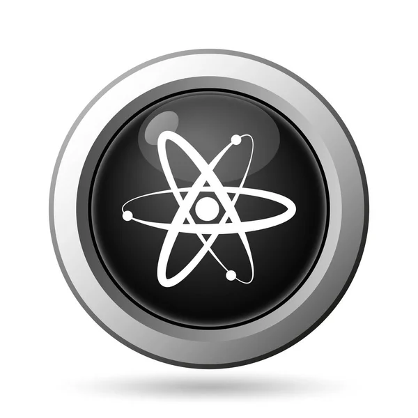 Het Pictogram Van Atomen Internet Knop Witte Achtergrond — Stockfoto